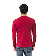 Мъжка памучна блуза в цвят бордо Vannes-1 снимка