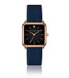 Дамски часовник в розовозлатисто и черно със синя каишка Maya-0 снимка