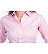 Розова памучна дамска риза-3 снимка