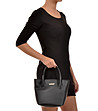 Черна дамска чанта от естествена кожа Zoe-4 снимка
