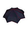 Черен автоматичен чадър с червени кантове-0 снимка