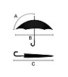 Черен сгъваем чадър с калъф-2 снимка