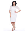 Бяла рокля с вталена линия-3 снимка
