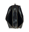 Дамска кожена черна чанта Vitalia-3 снимка