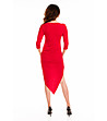 Червена асиметрична рокля Dolores-1 снимка