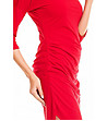Червена асиметрична рокля Dolores-3 снимка