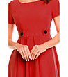 Червена клоширана рокля Amadu-3 снимка
