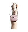 Розова дамска кожена чанта за рамо Antonia-2 снимка