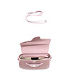 Розова дамска кожена чанта за рамо Antonia-4 снимка