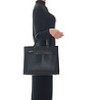 Черна дамска кожена чанта Betina-4 снимка