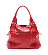 Червена дамска кожена чанта Valena-1 снимка
