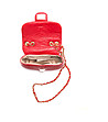 Червена кожена дамска чанта за рамо Viviana-4 снимка