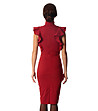 Червена рокля с къдрички от Vivi Boutique-1 снимка