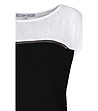 Черна дамска блуза с бял детайл Renna-3 снимка
