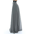 Дълга карирана пола в черно и бяло Salina-2 снимка