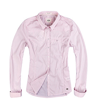 Розова памучна дамска риза  снимка