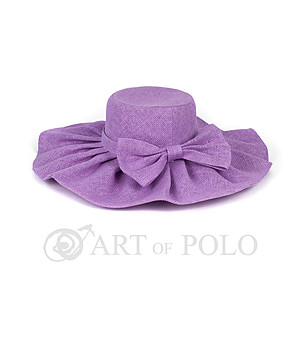 Лилава лятна дамска шапка Lola снимка