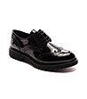 Черни дамски кожени обувки Yale-0 снимка