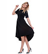Асиметрична рокля в черен цвят Luciana-3 снимка