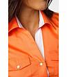 Памучна дамска оранжева риза Tessa-2 снимка
