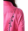 Памучна дамска розова риза Marie-3 снимка