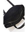 Черна кожена дамска чанта Caroline-3 снимка