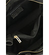 Черна кожена дамска чанта Eleanor-3 снимка