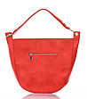 Червена дамска чанта с овална форма-1 снимка