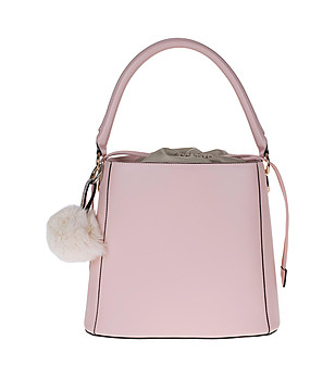 Розова дамска чанта от естествена кожа Abigail снимка