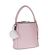 Розова дамска чанта от естествена кожа Abigail-2 снимка