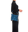 Синя кожена дамска чанта Darlene-4 снимка
