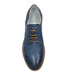 Мъжки сини кожени обувки-1 снимка