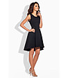 Черна асиметрична памучна рокля Holly-1 снимка