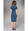Памучна синя рокля имитираща деним-1 снимка