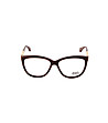 Дамски рамки за очила в цвят бургунд със златисти елементи-1 снимка