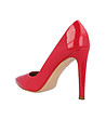 Кожени дамски лачени обувки в червено Avelia-2 снимка