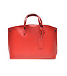 Червена кожена дамска чанта Tiffany-0 снимка