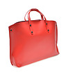 Червена кожена дамска чанта Tiffany-1 снимка