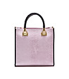 Розова дамска чанта от естествена кожа Sonia-1 снимка