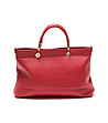 Червена кожена дамска чанта Eunice-1 снимка