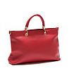 Червена кожена дамска чанта Eunice-2 снимка