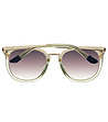Дамски слънчеви очила в зелено и златисто-2 снимка