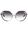 Дамски слънчеви очила със сини кантове-1 снимка