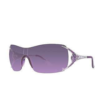 Дамски слънчеви очила с ефектни лилави дръжки снимка