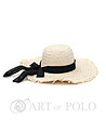 Бежова дамска шапка с черна лента Tedi-0 снимка