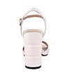 Бели дамски лачени сандали от естествена кожа Capri-4 снимка