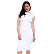 Бяла рокля с фигурални мотиви Electra-0 снимка