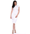 Бяла рокля с фигурални мотиви Electra-3 снимка