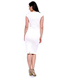 Бяла рокля с фигурални мотиви Electra-4 снимка