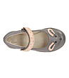 Детски кожени обувки в антрацит и розово Мишлета-1 снимка